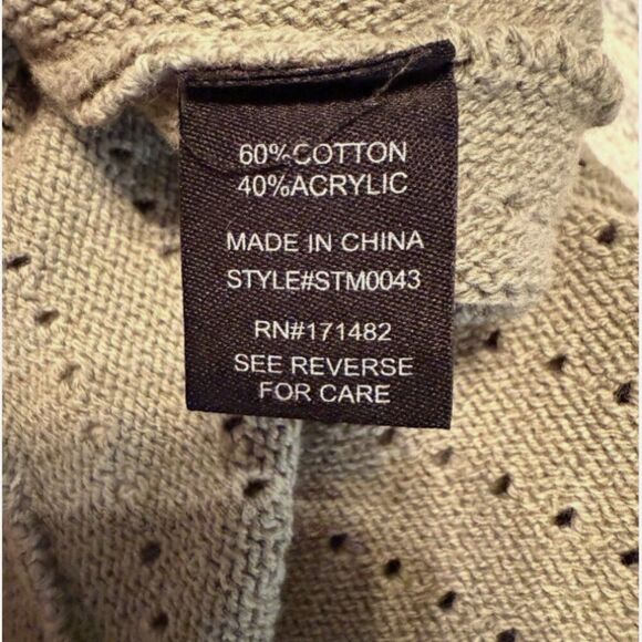 AOR Art of Rhetoric Sweater Mens XL Green Button Up Knit Cardigan Short Sleeve - Picture 5 of 5